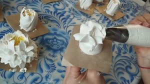 Создание георгин и гортензий из зефира! 😘