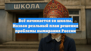 Всё начинается со школы. Назван реальный план решения проблемы вымирания России