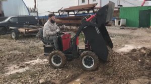 Мини-самосвал Landformer 500 (задний привод) в работе с бетоном