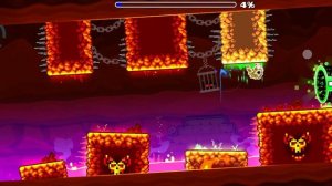 Пытаюсь пройти последний уровень в игре геометри дэш, было потно.