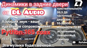 Динамики DL Audio в задние двери.
