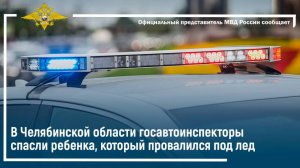 В Челябинской области госавтоинспекторы спасли ребенка, который провалился под лед