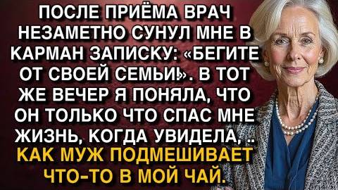 ПОСЛЕ ПРИЁМА ВРАЧ НЕЗАМЕТНО СУНУЛ МНЕ В КАРМАН ЗАПИСКУ: «БЕГИТЕ ОТ СВОЕЙ СЕМЬИ!». И В ТОТ ЖЕ ВЕЧЕР. смотреть онлайн