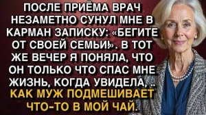 ПОСЛЕ ПРИЁМА ВРАЧ НЕЗАМЕТНО СУНУЛ МНЕ В КАРМАН ЗАПИСКУ: «БЕГИТЕ ОТ СВОЕЙ СЕМЬИ!». И В ТОТ ЖЕ ВЕЧЕР.