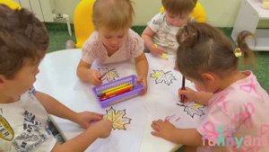 "Осенний листок" рисование у самых маленьких Funny Ant Malahovka