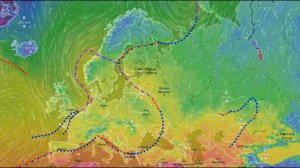 Движение воздушных масс воздуха над Европой и ЕТР за октябрь 2025 года