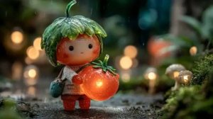 АСМР 🍅 Спокойная жизнь стеклянных человечков | ASMR от ИИ: звуки дождя и урожай спокойствия 🌧️✨