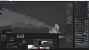 Feathers in Blender _ Pyroraptor part 3