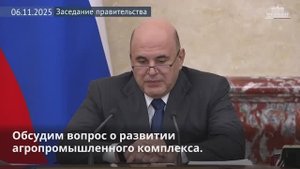 Михаил Мишустин - Российские сельхозпроизводители получат дополнительную поддержку, 6 ноября 2025