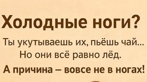 ВОТ ПОЧЕМУ У ТЕБЯ ВСЁ ВРЕМЯ ХОЛОДНЫЕ НОГИ. ...