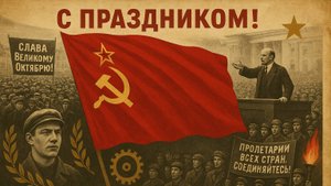 Поздравляю со 108 годовщиной Октябрьской революции..