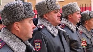 В Хакасии сводный отряд полиции торжественно проводили в служебную командировку на Северный Кавказ