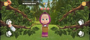 Маша и Медведь Мультфильм Игра Яблочки