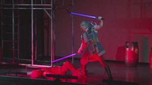 Спектакль «Тайна заброшенного астероида» по пьесе А. Папченко «Остров сокровищ» Реж. И. Сывороткин.