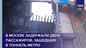 В Москве задержали двух пассажиров, зашедших в тоннель метро