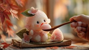 ASMR от ИИ 🍡 Уютное осеннее жевание | Милые звуки еды и расслабление АСМР