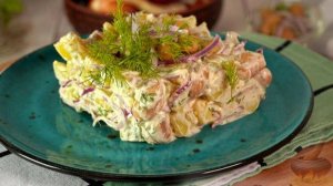 Простой, сытный, доступный. КАРТОФЕЛЬНЫЙ САЛАТ С ФАСОЛЬЮ