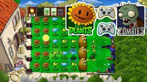 Plants vs. Zombies [XBOX360] [2 Player] Co-Op Gameplay Day