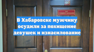 В Хабаровске мужчину осудили за похищение девушек и изнасилование