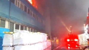 Тушение склада с полистиролом в Ростове, 05.11.2025