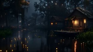 Ночной ЛЕС | Сверчки, Совы, Кваканье лягушек🌙 Отдыхайте, учитесь, спите и снимайте стресс.