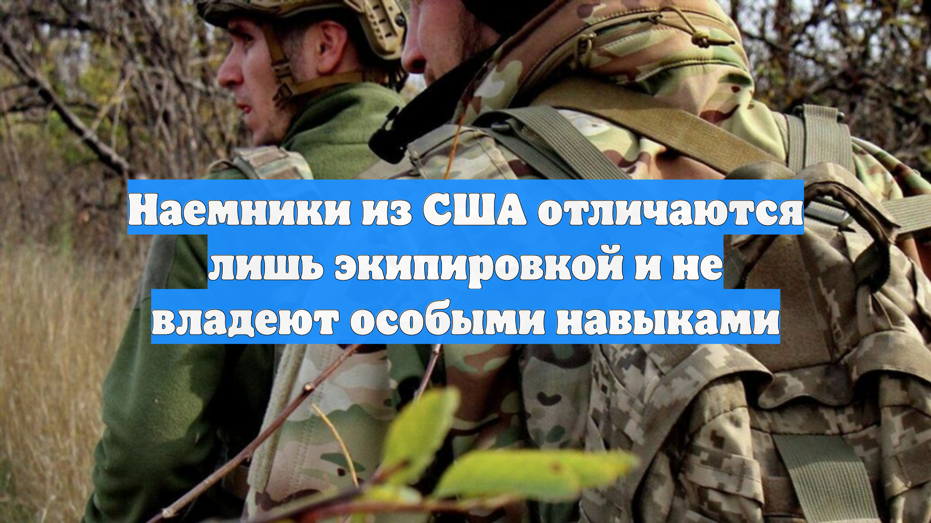 Наемники из США отличаются лишь экипировкой и не владеют особыми навыками