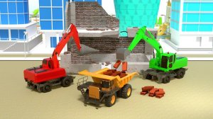 МУЛЬТИК МАШИНКИ ВИДЕО ПРО МАШИНКИ РАЗБИРАЮТ ЗДАНИЕ МУЛЬТФИЛЬМЫ ЦВЕТНЫЕ МАШИНКИ ИГРУШКИ МАШИНКИ