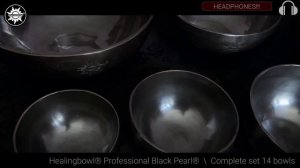 Healingbowl® Professional Black Pearl®  -  Сomplete set 14 bowls