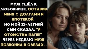ИСТОРИЯ ИЗ ЖИЗНИ/Муж ушёл к любовнице, оставив меня и сына с долгами и ипотекой
