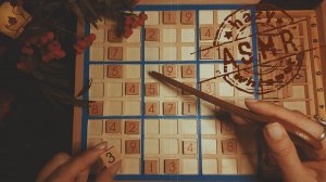 АСМР • Играем в судоку • Шепот со звуками жвачки