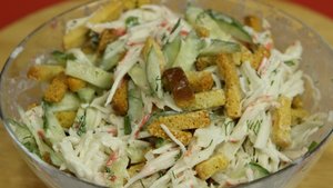 Крабовый салат без кукурузы
