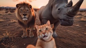 Приключения рыжего кота Барсика, кот на рейве 😌нейросеть 2025