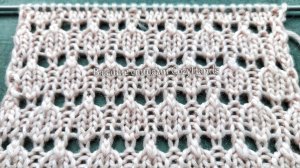 Аккуратный ажурный узор спицами 💥 Для вязания палантинов, джемперов