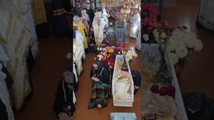 Надгробное слово епископа Гурия над протоиереем Михаилом Ребрием в Архангельском храме г. Арсеньева