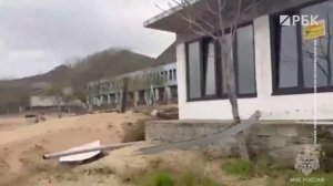 Место крушения вертолета в Дагестане