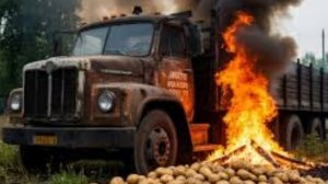 Посыпались искры из под китайского грузовика.mp4