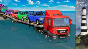 Мультики для детей про яркие машинки участвующие в краш тестах. Мультики малышам про большие машинки