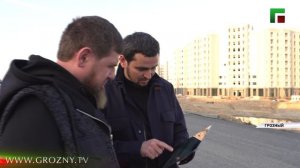 Рамзан Кадыров оценил темпы строительства второй линии района имени Владимира Путина