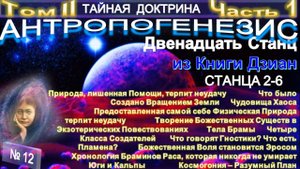 12-1) АНТРОПОГЕНЕЗИС - 1 ЧАСТЬ - 2-4 СТАНЦЫ - 2 ТОМ-ТАЙНАЯ ДОКТРИНА - Блаватская Е.П.