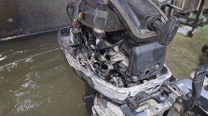 Ремонтируем MIKATSU 9.9. После утопления потерял мощность, весь закис. Еще и перегревается...