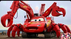 Мультфильм, красная машинка в городе, мультик