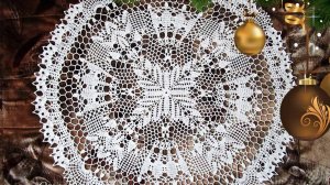 БОЛЬШАЯ САЛФЕТКА КРЮЧКОМ "СНЕЖНАЯ КОРОЛЕВА". ЧАСТЬ 1