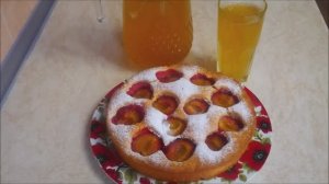 ПИРОГ СО СЛИВАМИ простой быстрый рецепт и домашний ЛИМОНАД который утолит вашу жажду