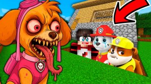 СПРЯТАЛСЯ под ДОМОМ ОТ СКАЙ ЕХЕ ЩЕНЯЧИЙ ПАТРУЛЬ В МАЙНКРАФТЕ