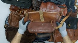 40401 Сумки винтаж кожаные, 10пак, borse 1/2, секонд (vintage/extra) оптом