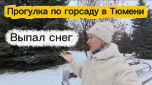 В Тюмени выпал снег,прогулка по горсаду / Цветной бульвар в Тюмени сегодня /
