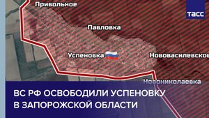 ВС РФ освободили Успеновку в Запорожской области