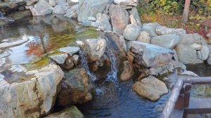 тройной водопад в японском саду Краснодара