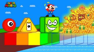 🟩🔴🔶 Приключения фигурок! Марио выживает на необычном острове, и фигурки ему помогают!