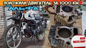 Положили двигатель за 1000 км, мопед Альфа Motoland Forester RS. Alpha RX.